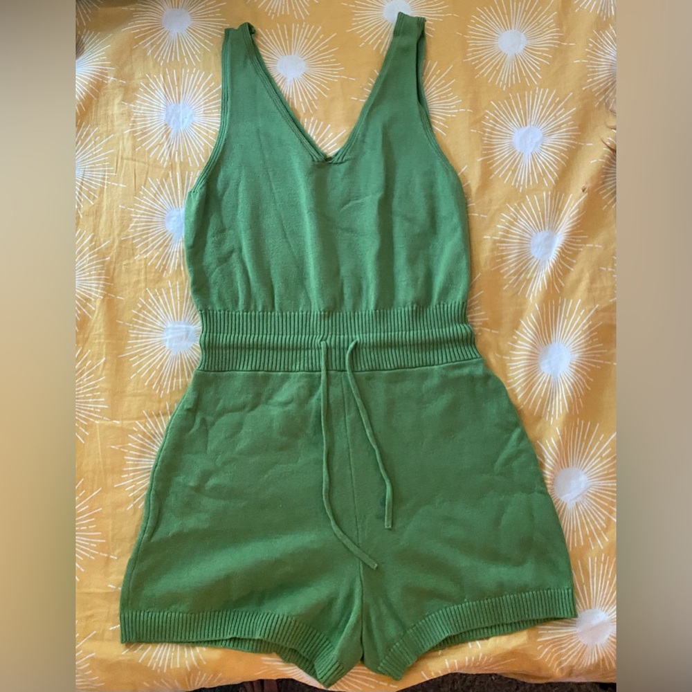 Daily Practice green shorts romper